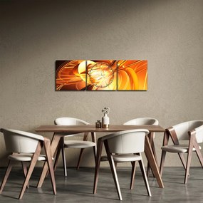 Obraz abstrakcji (z zegarem) (90x30 cm)