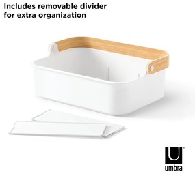 Biały plastikowy organizer łazienkowy Bellwood – Umbra