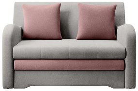 Sofa rozkładana z funkcją spania ARIO jasnoszara/różowa ELTAP
