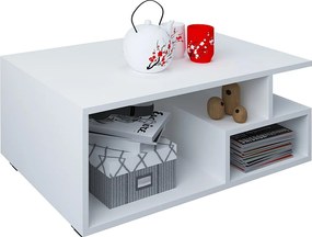 Drewniany zmiękczony stolik kawowy Sulas