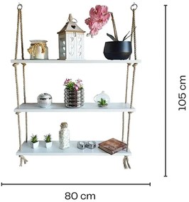 Biała dziecięca półka ścienna B1-C46