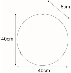 Szklany plafon ze zdobieniami 40 cm - S917-Vana