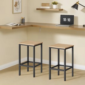 Taborety Barowe 2szt komplet - sonoma - LBC065B11