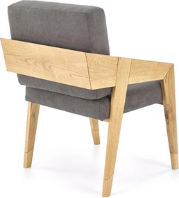 Fotel wypoczynkowy Freedom na dębowym stelażu