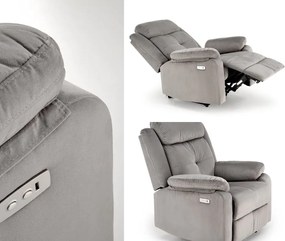 Fotel z funkcją elektrycznego rozkładania Loris Halmar