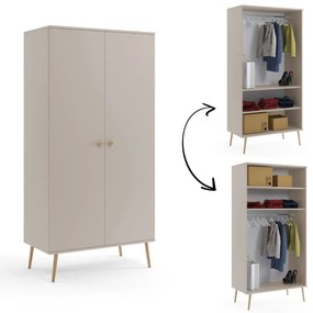 Szafa LEBEL z drążkiem 100cm kaszmirowa MELIMEBLE