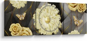 Obraz - Decor II. (z zegarem) (90x30 cm)