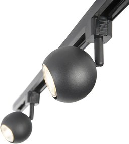 Inteligentny nowoczesny system oświetlenia szynowego czarny 1-fazowy z 3 WiFi GU10 - Iconic Gissi