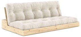 Biała sztruksowa rozkładana sofa 196 cm Base – Karup Design