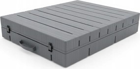 Leżak ogrodowy hotelowy Lagoon SL-02C z poduszką, składany, kolor szary