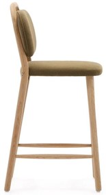 Hoker w kolorze khaki (wysokość siedziska 66 cm) Helda – Kave Home