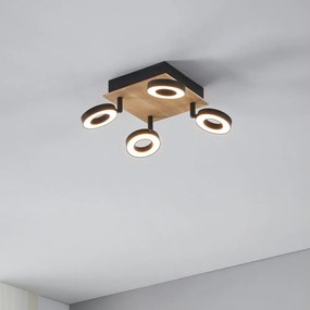 Eglo 901205 - Oprawa punktowa LED RIELVES 4xLED/4,2W/230V czarna/brązowa