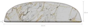 Białe dywaniki na schody zestaw 16 szt. 20x65 cm Marble Art – Vitaus