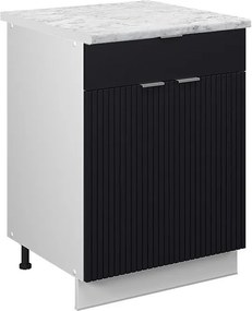 Szafka dolna do kuchni czarne paski 60x60x82 fame-line