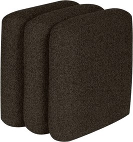 Brązowy puf z materiału bouclé Radd – noo.ma