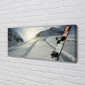 Obraz drukowany na płótnie Snowboardowy Raj W Alpach
