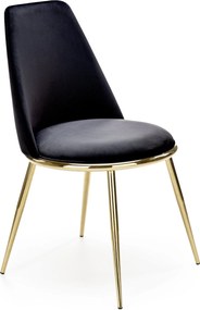 Velvetowe krzesło na złotych nogach K460