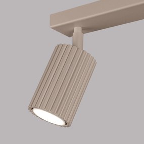 Listwa oświetleniowa 2-punktowa KARBON 2L taupe ryflowana SOLLUX  LIGHTING