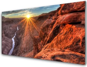 Panel Szklany Pustynny Żar Słońca