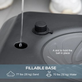 SPORTNOW Kosz do Koszykówki z Podstawą Regulowany 220-250cm | Aosom PL