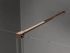 Mexen Velar ścianka prysznicowa rozsuwana Walk-in 120 x 200 cm, szron 8 mm, różowe złoto - 871-120-000-33-60