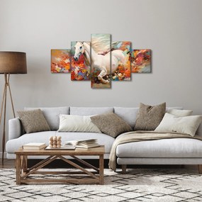 Obraz - Malowanie konia (125x70 cm)