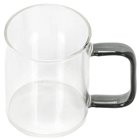 Szklany kubek z barwionym uszkiem, 200 ml