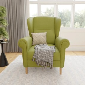 Zielony fotel typu uszak Swan – Ropez