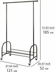 Wenko Metalowy stojak na kółkach z pojemnikiem nabuty PROFI