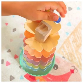 Tooky toy drewniana kolorowa wieża wirująca dla dzieci