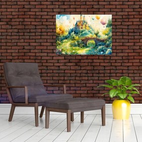 Obraz na szkle - Baśniowy zamek (70x50 cm)
