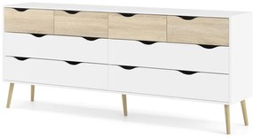 Biała komoda Tvilum Oslo, 196 x 82 cm