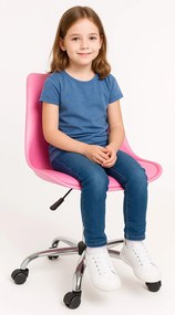 Różowe krzesło obrotowe do nauki F1-R00