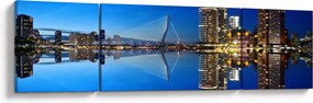 Zdjęcie - Rotterdam nocą (170x50 cm)