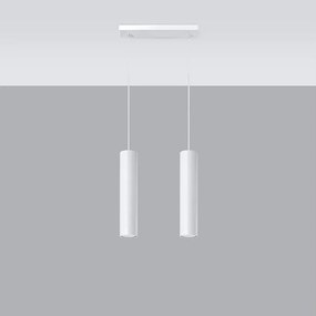 Lampy wiszące nowoczesny Toris, stal - 2 źródło światła 4000K - L.30 x H.90 cm - biały