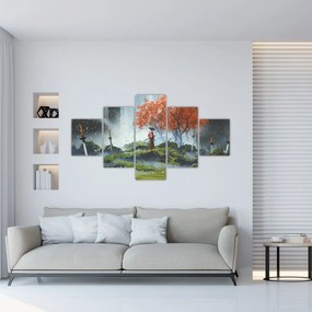 Obraz - Ilustracja przedstawiająca Ogród Mieczy (125x70 cm)
