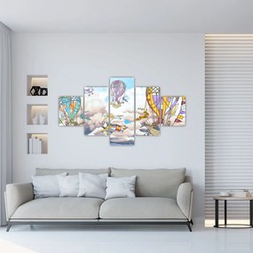 Obraz - Wyprawa w chmurach (125x70 cm)
