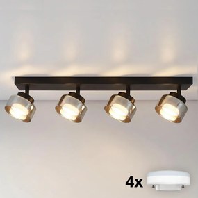 Brilagi - LED Oprawa punktowa AURA LUX 4xGX53/30W/230V czarna/przydymiona