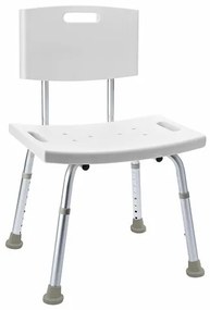 SAPHO A00602101 Krzesło dla niepełnosprawnych zoparciem, regulowana wysokość, białe
