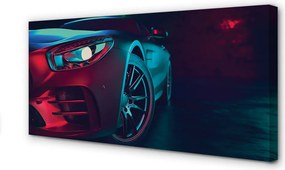 Zdjęcie na płótnie Blask Samochodowych Reflektorów