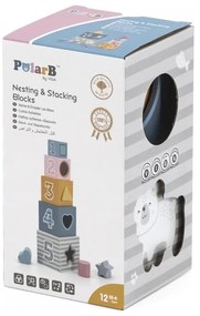 Viga polarb piramidka układanka edukacyjna sorter kostki klocki