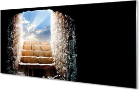 Panel szklany do Kuchni Schody w Blasku Słońca