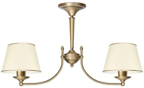 Lampa mosiężna z dwoma abażurami YA-S2AK
