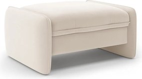 Kremowy aksamitny podnóżek Georgia – Micadoni