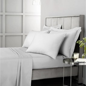 Jasnoszare prześcieradło z satyny bawełnianej 180x260 cm Cotton Sateen – Bianca