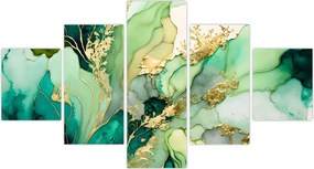 Obraz - Zielona abstrakcja (125x70 cm)