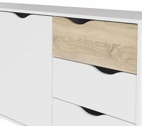 Biała komoda OSLO 75381 z 3 szufladami