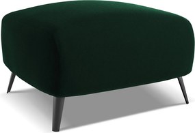 Pufa - z tkaniny welwetowej - butelkowa zieleń - MALIE