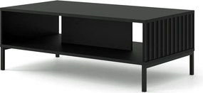 Lamelowy stolik kawowy glamour czarny mat H7-Z71