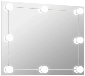 Nowoczesne wiszące lustro z oświetleniem LED 70x50 cm Foxton 13X